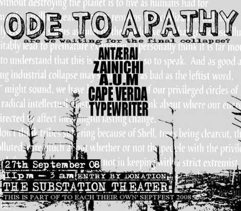 Ode to Apathy Ode to Apathy